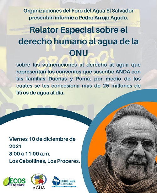 Pedro Arrojo Agudo relator ONU